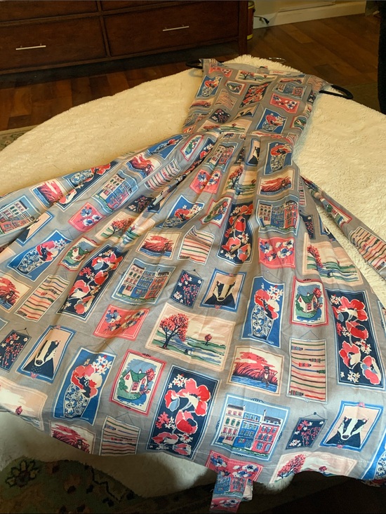 Cath Kidston Dresses & Skirts - Cath Kidston Floral Patchwork Midi Badgers Tea Dress Rare Print Unique Zip-Up